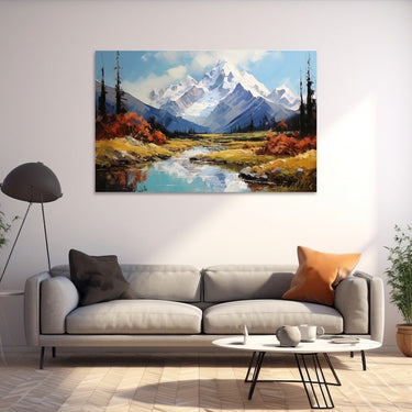 Palette Knife Mountain Painting